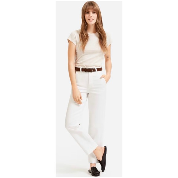 EVERLANE Antique White Wide Leg Pockets Pants - Picture 1 of 8